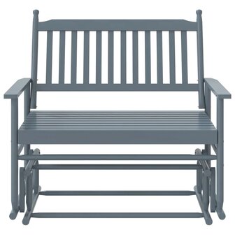Schuifbankje 118x70x104,5 cm massief populierenhout grijs