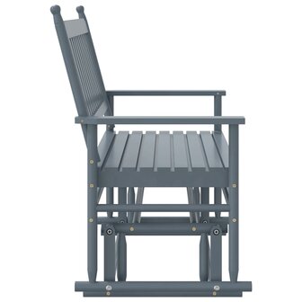 Schuifbankje 118x70x104,5 cm massief populierenhout grijs