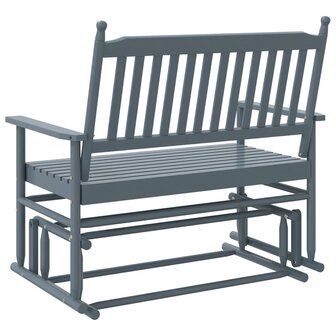 Schuifbankje 118x70x104,5 cm massief populierenhout grijs