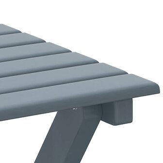 Schommelstoel met inklapbare tafel massief populierenhout grijs