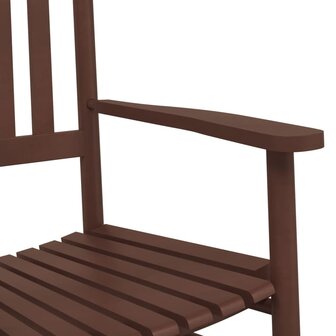 Schommelstoel met inklapbare tafel massief populierenhout bruin
