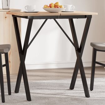 Eettafelpoten X-frame 60x40x73 cm gietijzer