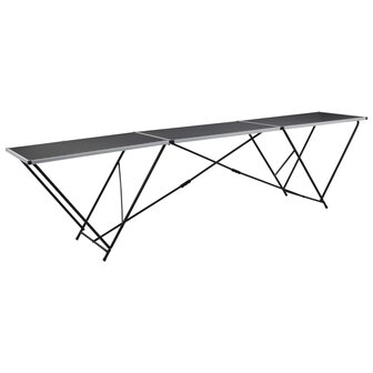 Behangtafel inklapbaar 300x60x78 cm MDF en aluminium