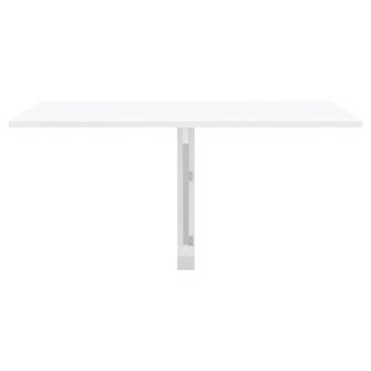Wandtafel inklapbaar 100x60x56 cm bewerkt hout hoogglans wit