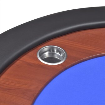Pokertafel voor 10 personen met dealervak en fichebak blauw