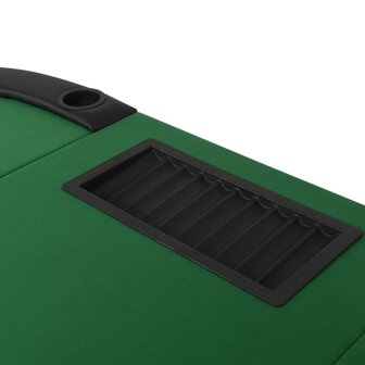 Pokertafel voor 9 spelers ovaal 3-voudig inklapbaar groen