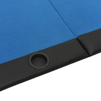Pokertafelblad voor 10 spelers inklapbaar 208x106x3 cm blauw