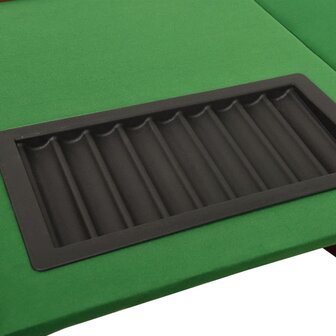 Pokertafel voor 10 spelers met fichebak 160x80x75 cm groen