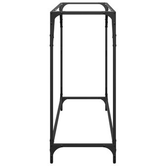 Wandtafel met transparant glazen blad 98x35x81 cm staal