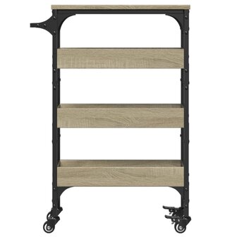 Keukentrolley 53x20x76 cm bewerkt hout sonoma eikenkleurig