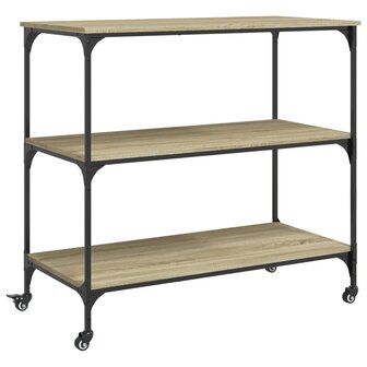 Keukentrolley 102x50x95 cm bewerkt hout sonoma eikenkleurig