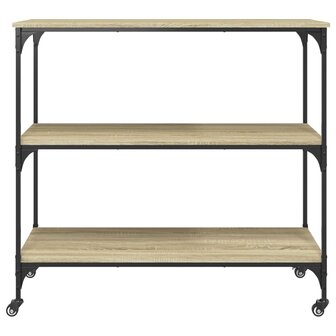 Keukentrolley 102x50x95 cm bewerkt hout sonoma eikenkleurig