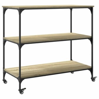 Keukentrolley 102x50x95 cm bewerkt hout sonoma eikenkleurig