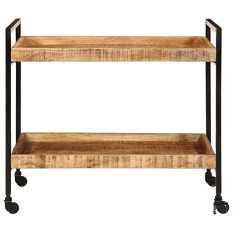 Keukentrolley 80x55x70 cm massief ruw mangohout