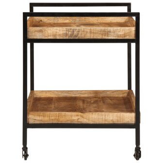 Keukentrolley 80x55x70 cm massief ruw mangohout