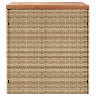 Tuinbox 110x50x54 cm poly rattan en acaciahout beige