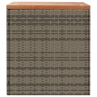 Tuinbox 110x50x54 cm poly rattan en acaciahout grijs