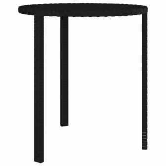 Tuinbijzettafels 3 st poly rattan zwart