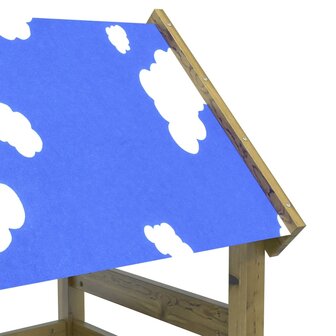 Speeltoren met rotswand 110,5x52,5x215 cm ge&iuml;mpregneerd hout