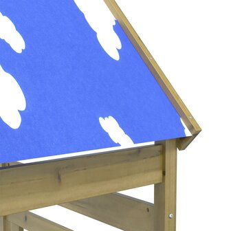 Speeltoren met klimwand 85x52,5x265 cm ge&iuml;mpregneerd hout