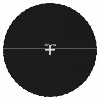 Springmat voor 10 feet/3,05 m ronde trampoline stof zwart