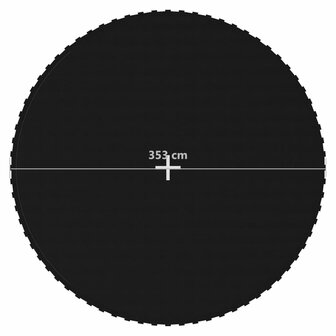 Springmat voor 13 feet/3,96 m ronde trampoline stof zwart