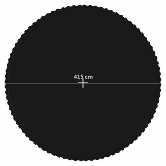 Springmat voor 15 feet/4,57 m ronde trampoline stof zwart