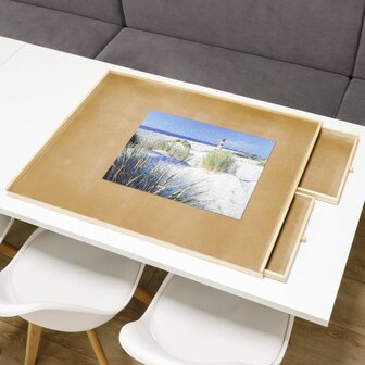 Puzzeltafel met 4 lades 90x67x4,5 cm hout
