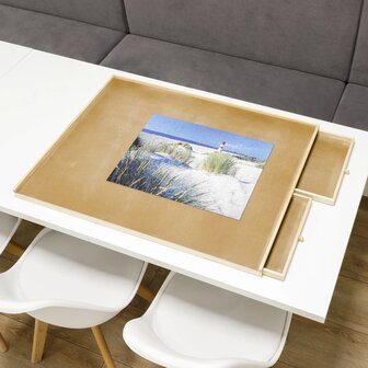 Puzzeltafel met 4 lades 76x57x4,5 cm hout