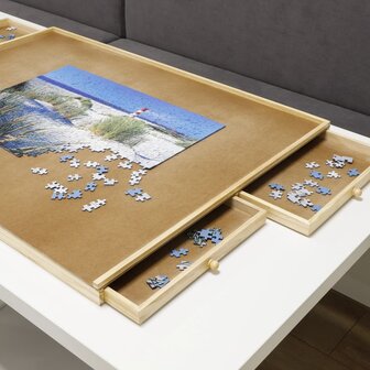 Puzzeltafel met 4 lades 76x57x4,5 cm hout