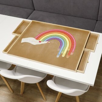 Puzzeltafel met 4 lades 76x57x4,5 cm hout