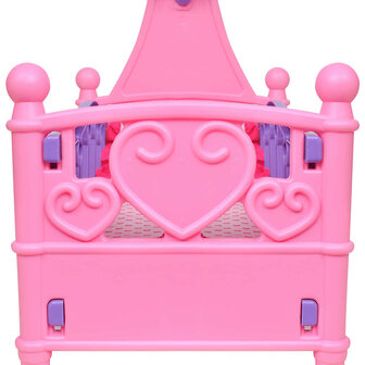 Poppenbed voor kinderen kinderkamer roze + paars