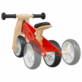 Loopfiets voor kinderen 2-in-1 rood