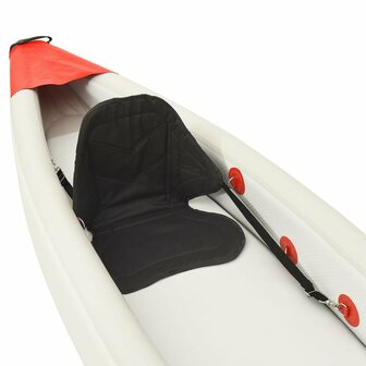 Kajak opblaasbaar 375x72x31 cm polyester rood