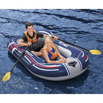 Hydro-Force Opblaasboot met pomp en roeispanen blauw