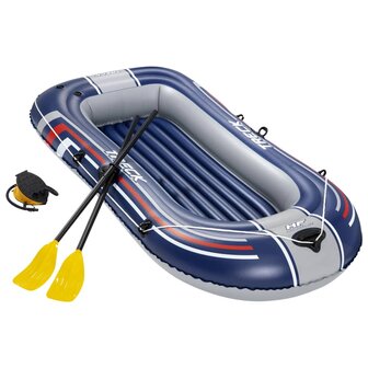 Hydro-Force Opblaasboot met pomp en roeispanen blauw