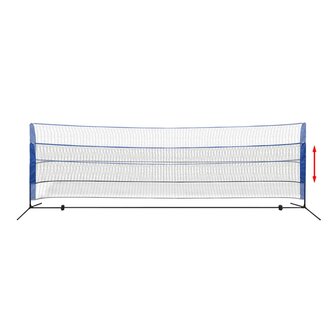 Badminton net met shuttles 500x155 cm