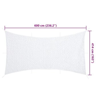 Camouflagenet met opbergzak 600x414 cm wit
