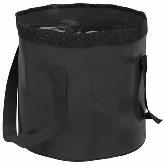 Emmers 2 st inklapbaar 20 L PVC zwart
