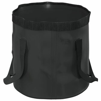 Emmers 2 st inklapbaar 20 L PVC zwart