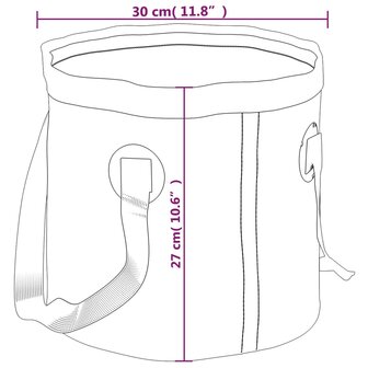 Emmers 2 st inklapbaar 20 L PVC zwart