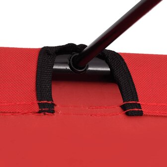 Campingbed 180x60x19 cm oxford stof en staal rood
