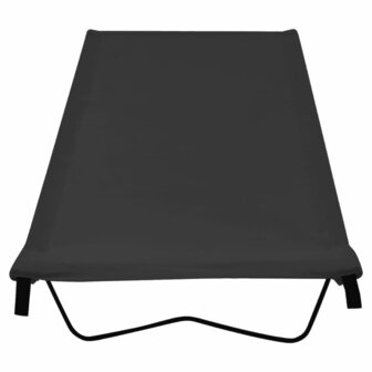 Campingbedden 2 st 180x60x19 cm oxford stof en staal zwart