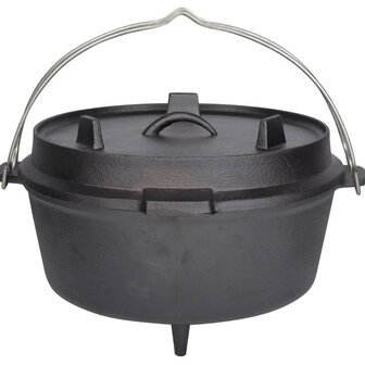 sudderpot gietijzer 6,5 L Zwart FF235