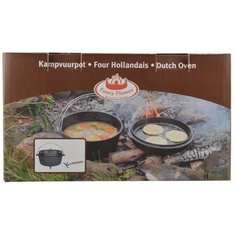 sudderpot gietijzer 6,5 L Zwart FF235