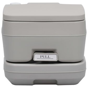 Kampeertoilet draagbaar 10 + 10 L grijs