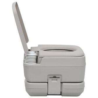 Kampeertoilet draagbaar 10 + 10 L grijs
