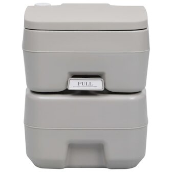 Kampeertoilet draagbaar 20 + 10 L grijs