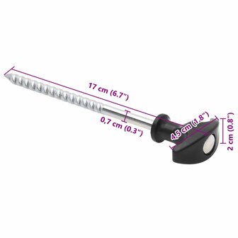 Tentharingen 12 st &Oslash;7 mm 17 cm gegalvaniseerd staal