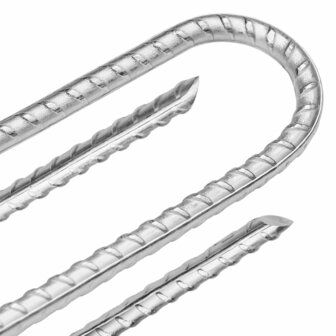 Tentharingen 12 st U-vormig &Oslash;10 mm 37 cm gegalvaniseerd staal